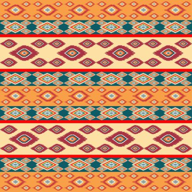 Etnik, pürüzsüz bir model. renkli geometrik desen