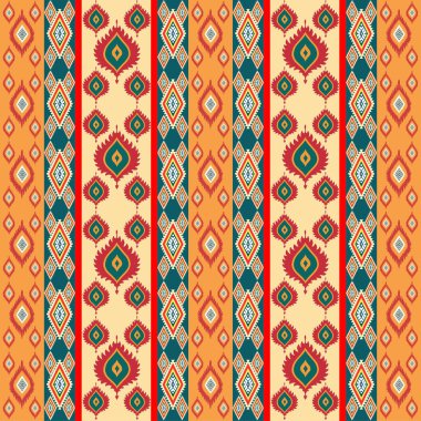 Etnik boho kusursuz desen. Yazdır. arka plan tekrarlanıyor. Kumaş tasarımı, duvar kağıdı.