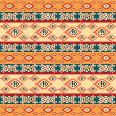 Geleneksel nakış süsüsüyle kusursuz desen. vektör illüstrasyonu