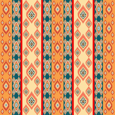 Etnik boho kusursuz desen. Yazdır. arka plan tekrarlanıyor. Kumaş tasarımı, duvar kağıdı.