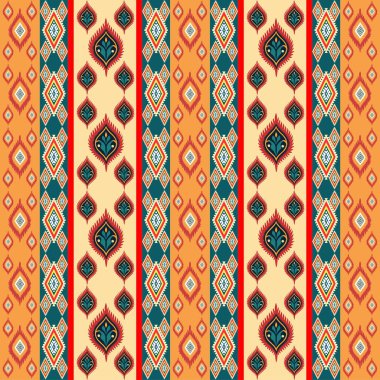 Geleneksel nakış süsüsüyle kusursuz desen. vektör illüstrasyonu