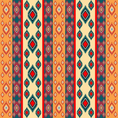 Etnik boho kusursuz desen. Yazdır. arka plan tekrarlanıyor. Kumaş tasarımı, duvar kağıdı.