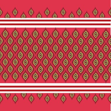 Kırmızı renkte vektör etnik deseni