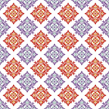 Kırmızı ve beyaz renklerde kusursuz arkaplan deseni