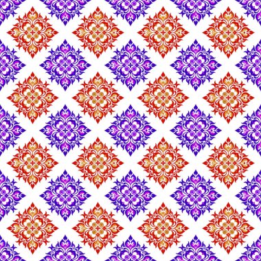 Vektör kusursuz desen. Modern stil geometrik arka plan. damaske tasarımı ile karolar yineleniyor