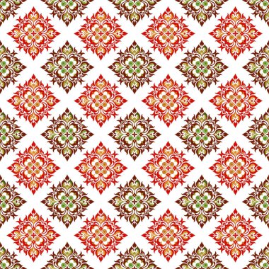 Geleneksel nakış süsüsüyle kusursuz desen. vektör illüstrasyonu