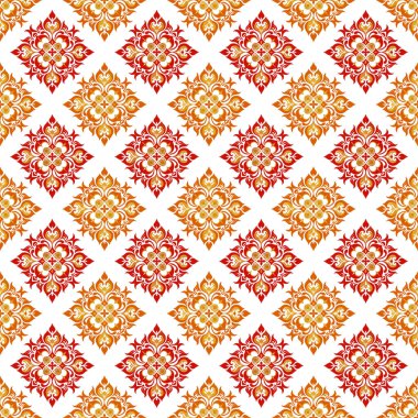 Soyut çiçeklerle kusursuz desen