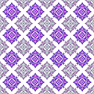 etnik çiçek seamless modeli