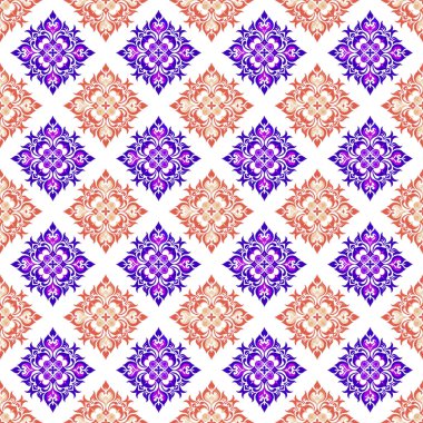 Geleneksel nakış süsüsüyle kusursuz desen. vektör illüstrasyonu