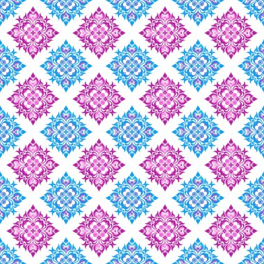 Tasarım için dekoratif elementlere sahip vektörsüz desen