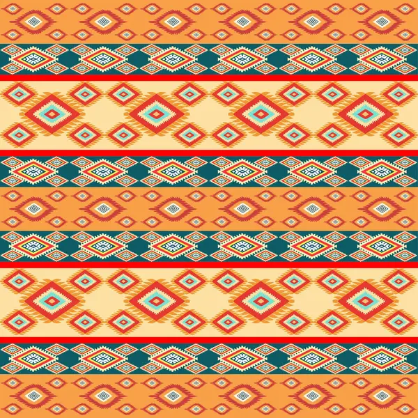 Turuncu ve kırmızı renklerde kusursuz etnik desen