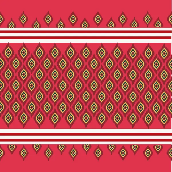 Kırmızı renkte vektör etnik deseni