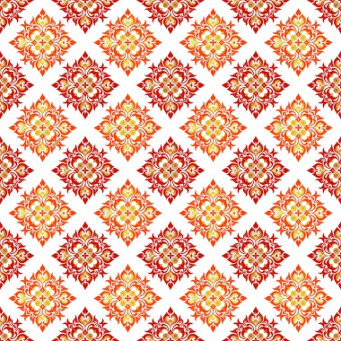 Kırmızı ve beyaz kar taneleriyle kusursuz vektör arkaplanı.