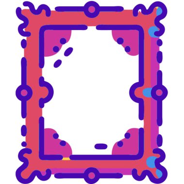 Renkli bir arkaplan ve desenli bir vektör çizimi