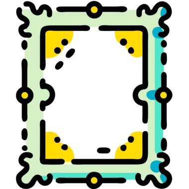 Şirin bir çizgi film simgesinin vektör çizimi