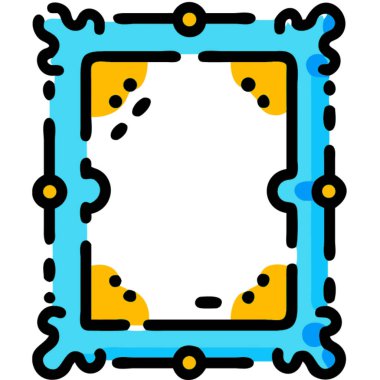 Mavi ve sarı desenli bir çizgi film arkaplanının vektör çizimi