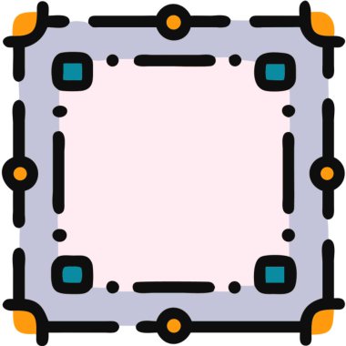 Bir karikatür çerçevesinin vektör çizimi