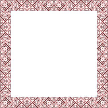 Kırmızı kenarlıklı vintage çerçeve