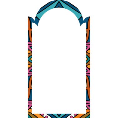 Renkli mandala tasarımı ve vektör sanat teması