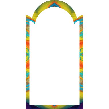 Gökkuşağı renkleri ve arkaplanı olan soyut renkli pankartın vektör çizimi