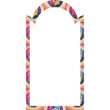 Beyaz arkaplanda renkli çiçeklerin vektör çizimi