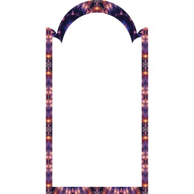 Soyut ahşap bir çerçevenin suluboya resmi