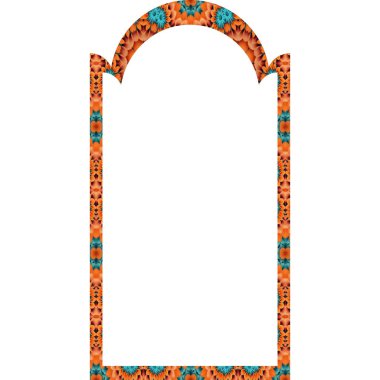 kenarlıkları ve süslemeleri olan vektör el çerçevesi