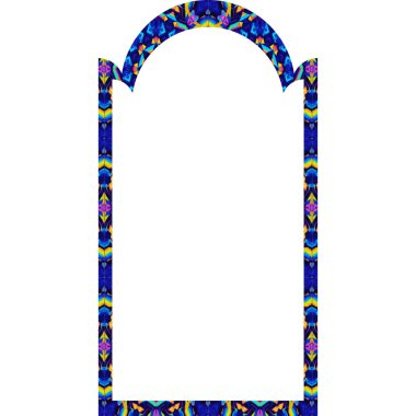 Arapça desenli renkli vektör çizimi