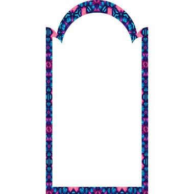 Dekoratif süs ve elementlerle çerçevelenmiş