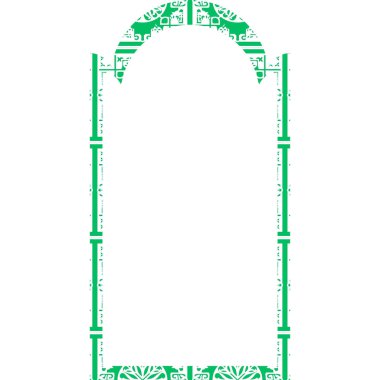 Dekoratif yeşil çerçeve. vektör illüstrasyonu