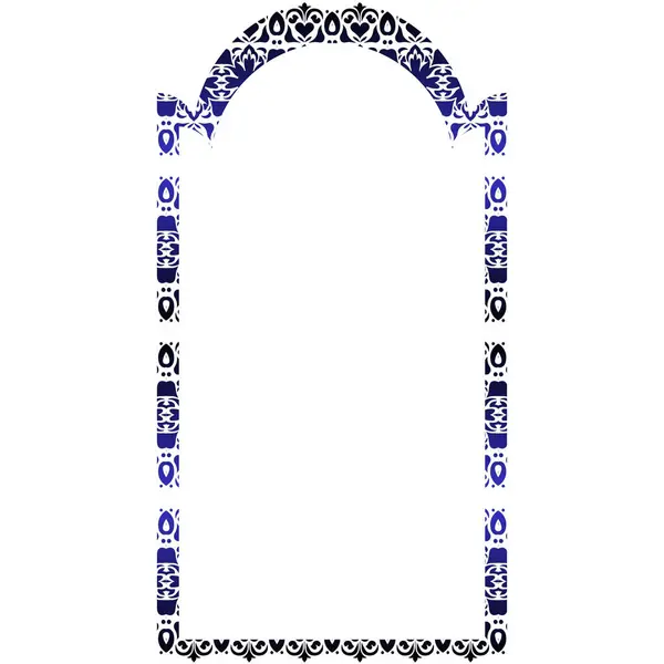 Mavi kurdeleden yapılmış çerçeve.