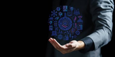 İş adamı el ele tutuşuyor