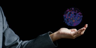 İş ve yenilik kavramı. Karışık ortam