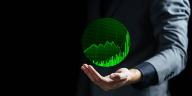 dijital tablet iş adamı elinde