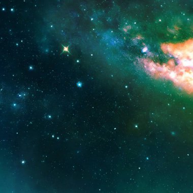 Boş bir alanda galaksi