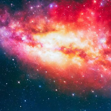 Nebula, uzayın derinliklerindeki galaksiler. Bu görüntünün unsurları Nasa tarafından desteklenmektedir.