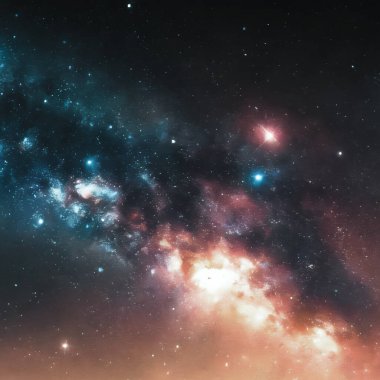 Uzay ve nebula. Bu görüntünün unsurları Nasa tarafından desteklenmektedir