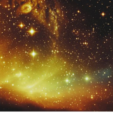 Galaksi uzayda. Bu görüntünün elementleri NASA tarafından döşenmiştir.