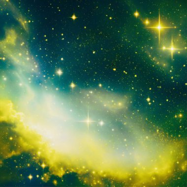 Yıldızlar ve nebula ile gece gökyüzü