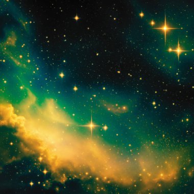 Yıldızlar ve nebula ile gece gökyüzü