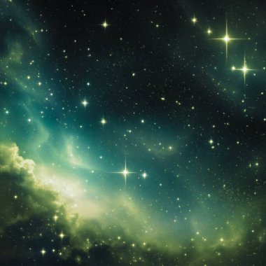 Yıldızlar ve nebula ile gece gökyüzü