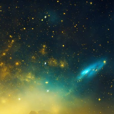 Yıldızlar ve nebula ile soyut arkaplan
