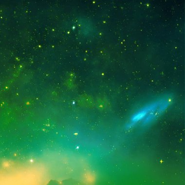 Yıldızlar ve nebula ile gece gökyüzü