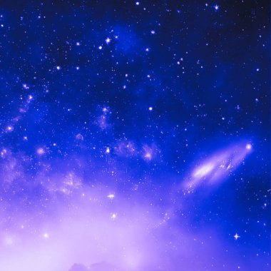 Yıldızlı güzel bir gece, arka planda.