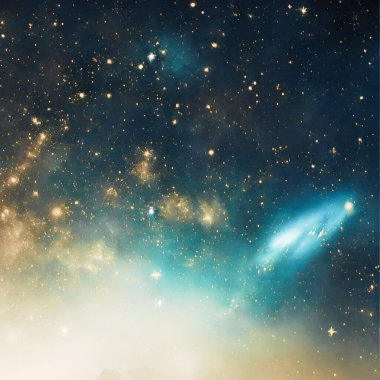 Yıldızlı ve samanyolu gece gökyüzü