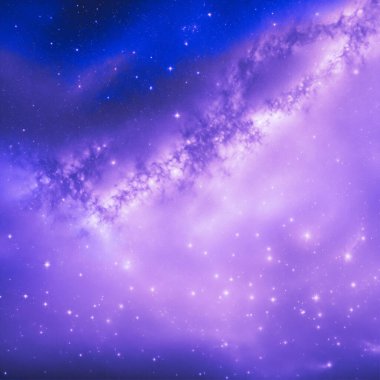 Derin uzayda yıldızları olan bir galaksi. Bu görüntünün unsurları Nasa tarafından desteklenmektedir.