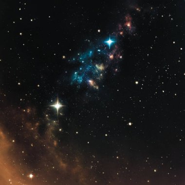 birçok ışık yılı uzakta dünya derin uzayda yıldız alanı. Bu görüntü nasa tarafından döşenmiş unsurları