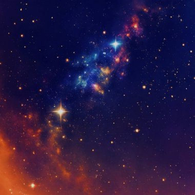 Galaksi, nebula ve uzay. Bu görüntünün unsurları Nasa tarafından desteklenmektedir.