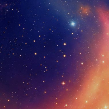 Renkli yıldızlı gece gökyüzü ve uzay arkaplanı