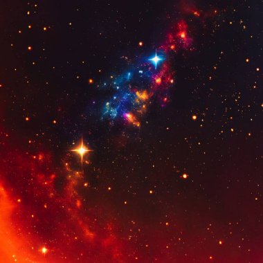 Galaksi uzayda. Bu görüntünün elementleri NASA tarafından döşenmiştir.